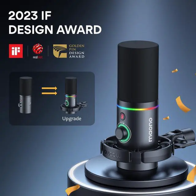 Alt view image 2 of 7 - MAONO PD200X Dynamic Microphone with BA37 Boom Arm: Mic Bundle for Podcast Studio Streaming Recording Vocal PD200X+BA37 Black+XLR180