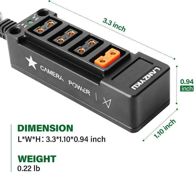 Alt view image 5 of 7 - 12V Regulated P-Tap D-Tap Splitter for ARRI