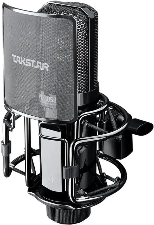 Main image of TAKSTAR XLR Condenser Microphone with 34mm Gold-Plated Large Diaphragm, High Sensitivity Cardioid Studio Mic for Recording, Podcasting, Streaming, Voice Overs, Singing, Gaming (PC-K850)