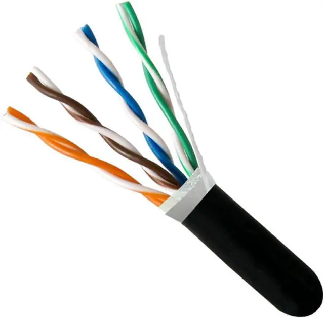 Alt view image 2 of 4 - Vertical Cable Cat6, UTP Dual Jacket, Direct Burial, 1000ft, Black, Bulk Ethernet Cable
