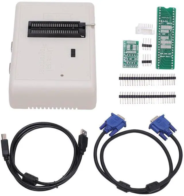Alt view image 2 of 7 - Kadimendium Universal Chip Programmer Kit Extremely Fast Programmable Logic Circuits USB Universal Programmer Kit for IC LCD TV Monitor Car DVD RT809H with Cables