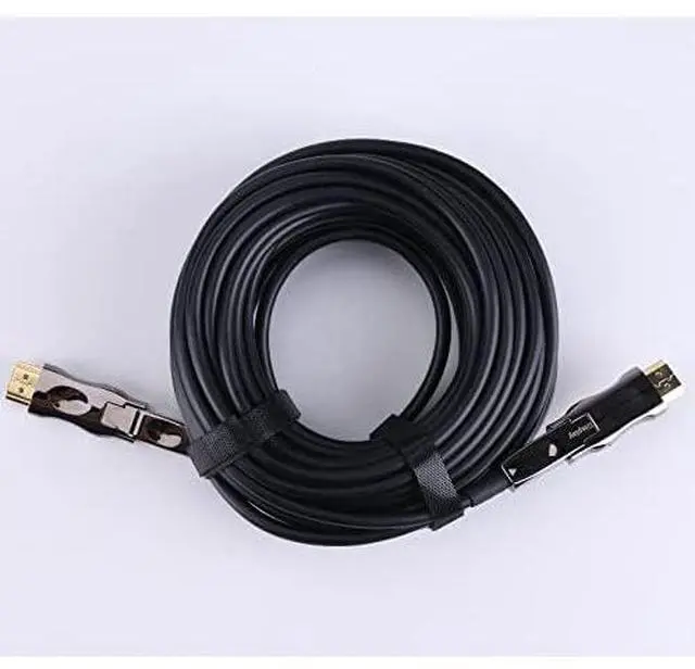 Alt view image 3 of 7 - Pacroban 25ft Fiber Optic HDMI Cable with Detachable Connectors, 4K@60Hz 4:4:4, 18Gbps Active Optical HDMI Cord, Micro HDMI Compatible, Slim in-Wall Cable for TV, Projector, Monitor, Gaming Console
