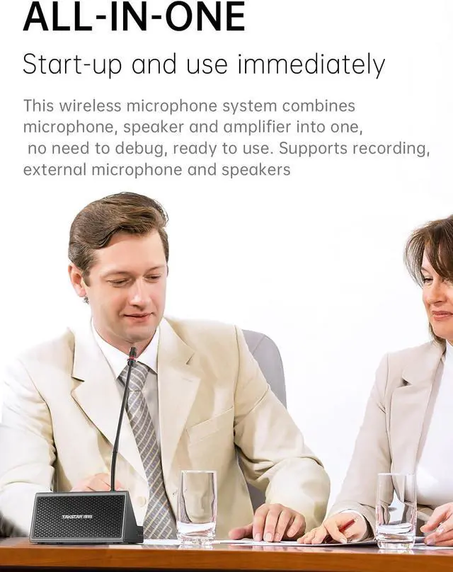 Alt view image 2 of 7 - TAKSTAR All in One Microphone Speaker with OTC & Bluetooth, 30W Microphone Speaker, Supports External Mic/Speakers/Android/iOS/PC, Pa System for Karaoke/Meeting/Speaking/Hosting/Church/Teach/Wedding