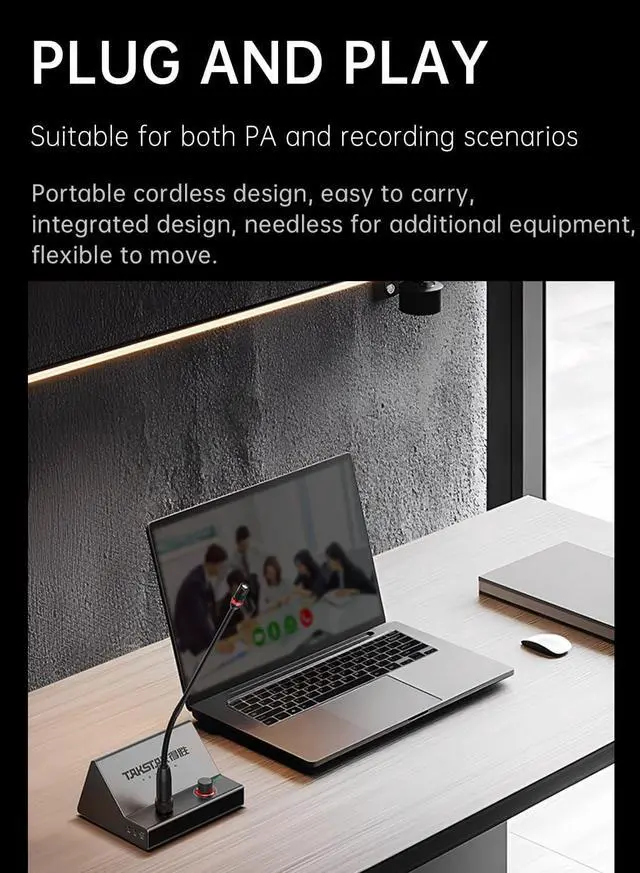 Alt view image 3 of 7 - TAKSTAR All in One Microphone Speaker with OTC & Bluetooth, 30W Microphone Speaker, Supports External Mic/Speakers/Android/iOS/PC, Pa System for Karaoke/Meeting/Speaking/Hosting/Church/Teach/Wedding