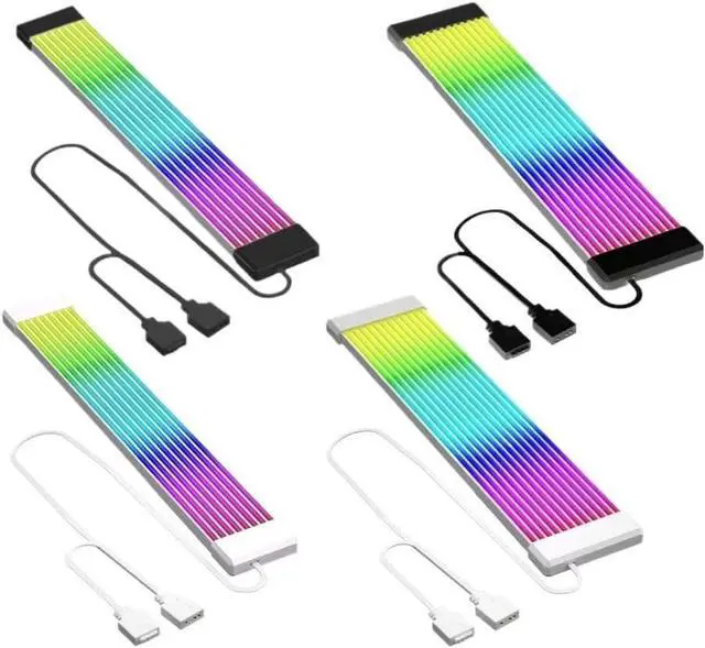 Main image of KUNSR 5V 3Pin PC ARGB GPU Cable 24Pin PSU RGB Cable Extensions Flexible L*/ED Strip Light DIY Kit for Computer Power Supply(Red)