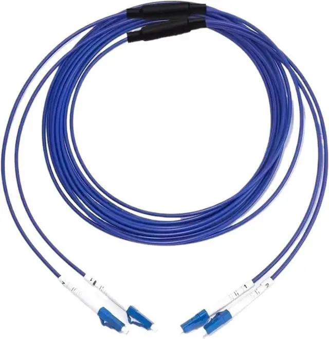 Main image of Armoured Fiber Optic Patch Cable 2 Core 200m 2C SM MM OM1 OM2 OM3 Indoor Outdoor LC SC FC ST LSZH TPU FTTH Jumper 2 Cores 200m(SC-SC,2C Aqua OM3)