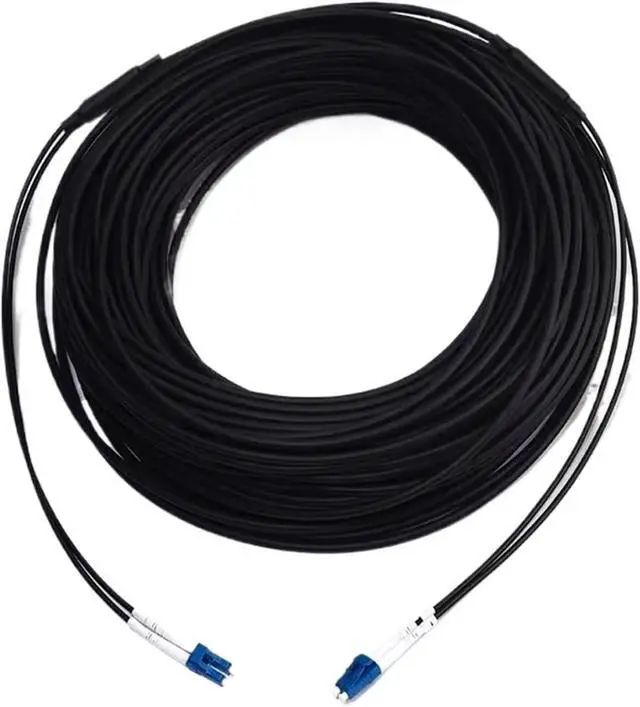 Alt view image 4 of 4 - Armoured Fiber Optic Patch Cable 2 Core 200m 2C SM MM OM1 OM2 OM3 Indoor Outdoor LC SC FC ST LSZH TPU FTTH Jumper 2 Cores 200m(SC-SC,2C Aqua OM3)
