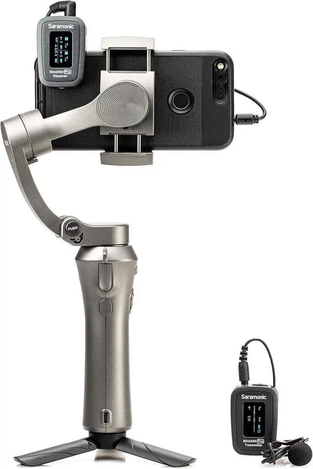 Alt view image 5 of 7 - Saramonic Advanced 2.4 GHz Wireless Clip-On Microphone System with Lavalier & Dual-Channel Receiver for Cameras, Mobile Devices and More (Blink 500 Pro B1), Black,1x TX - TRS/TRRS, BLINK500PROB1