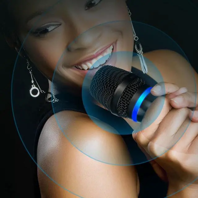 Alt view image 3 of 7 - Dual Wireless Microphone, Professional UHF DSP Handheld Dynamic Mic System Set with Rechargeable, Wireless Microphone for Karaoke, Wedding, Home Entertainment