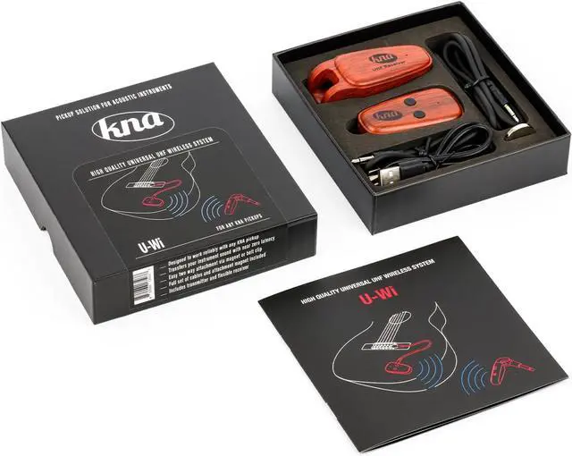 Alt view image 5 of 7 - KNA U-Wi Universal Wireless System, Guitar, Bass, Violin, Acoustic and Electric Instruments, UHF Wireless Audio for Piezo Pickups, 50m Range, Ultra-Low Latency, Interference-Free Connection