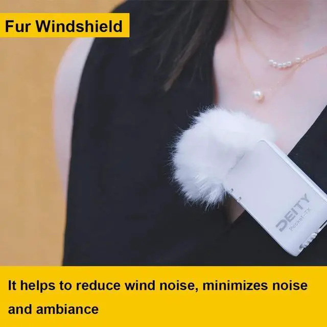 Alt view image 5 of 6 - Deity Pocket Wireless Microphones 2.4Ghz Pocket Wireless System Lavalier Microphone with OLED Display for Vlog Video Interview YouTube Facebook Live DSLR Camera Smartphone Tablet (White)