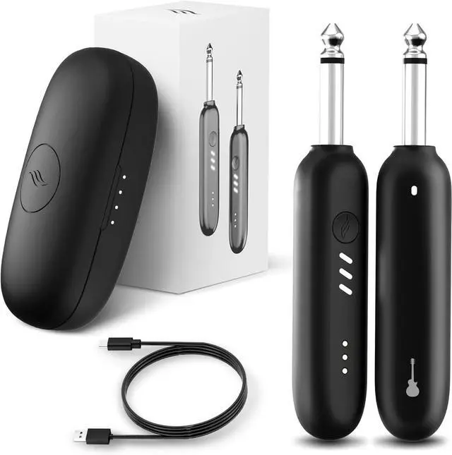 Main image of Enya WB1 Wireless Guitar System, UHF 3.0 Audio Wireless Guitar Transmitter and Receiver for Electric Instrument Wireless Transmitter Receiver for Acoustic Electric Guitar Bass