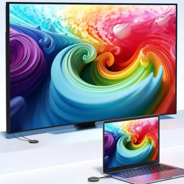 Alt view image 3 of 7 - 4K UHD Wireless HDMI Transmitter Receiver for Screen Mirroring Laptop/PC/Phone to TV/Projector/Monitor. 30m Range, No Wi-Fi Required, Plug & Play. Compatible with HDMI, Microsoft Teams, Zoom, Webex