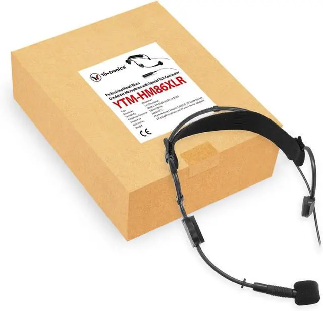 Alt view image 4 of 4 - Professional Headworn Condenser Microphone with Mini 3 Pin XLR TA3F Plug, Flexible Gooseneck Boom, Noise-Cancelling Windscreen, 2M Cable for Speaking, Singing and Stage Performances