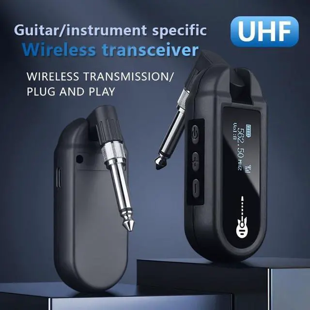 Alt view image 2 of 7 - YXG Wireless Guitar System - UHF Transmitter Receiver, Rechargeable Audio, 20 Channels, for Electric Guitar Bass (1-Channel)