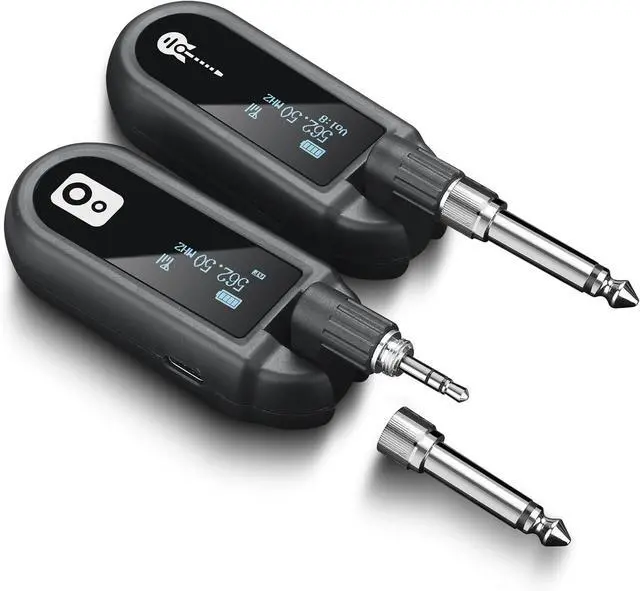 Main image of YXG Wireless Guitar System - UHF Transmitter Receiver, Rechargeable Audio, 20 Channels, for Electric Guitar Bass (1-Channel)