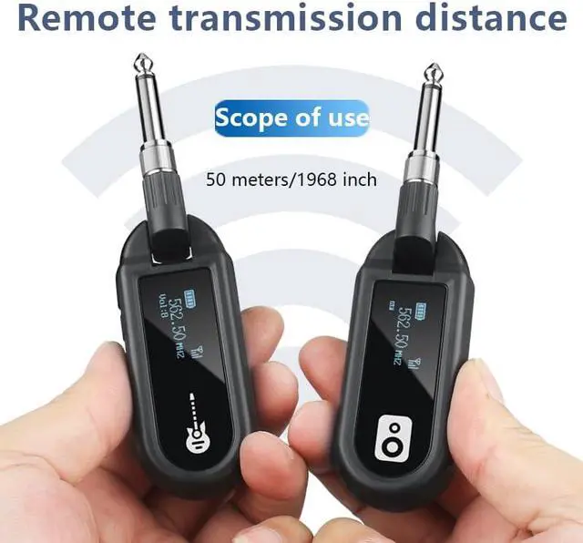 Alt view image 5 of 7 - YXG Wireless Guitar System - UHF Transmitter Receiver, Rechargeable Audio, 20 Channels, for Electric Guitar Bass (1-Channel)