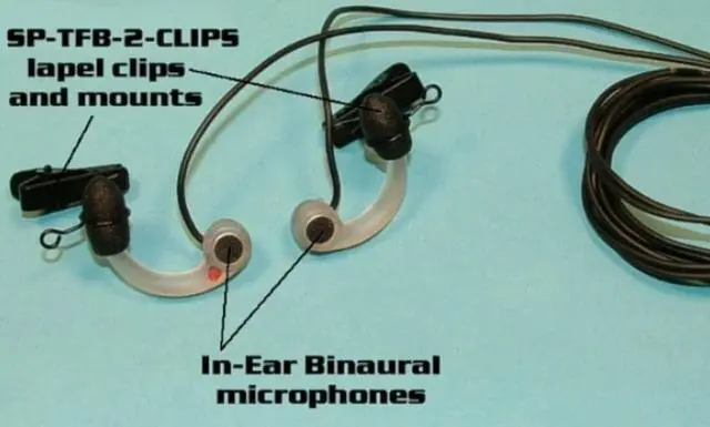 Alt view image 5 of 5 - Ultra Low Noise in-Ear Binaural Microphones with Flexible Premium Black Mini Cables - Made in USA