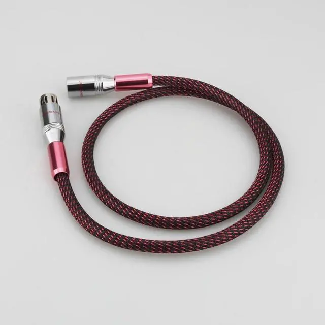 Alt view image 2 of 6 - AES/EBU Digital Audio Cable Silver Balanced XLR Plug Preamplifier HiFi A10(4m)