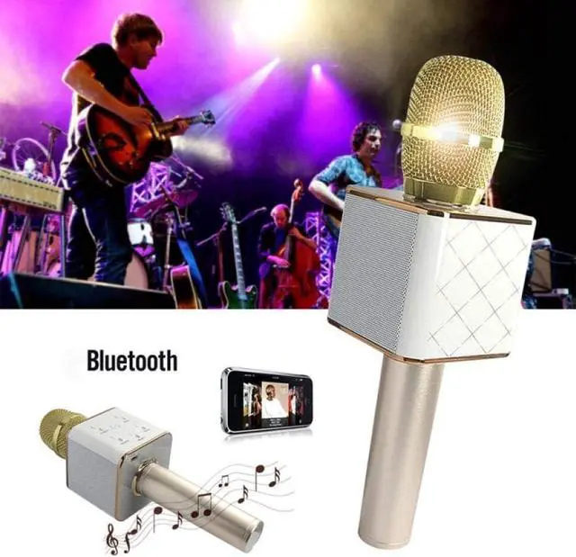 Alt view image 4 of 7 - Microphone Newest High Qulity for Q7 Handheled Ktv Karaoke Microphone Mic Speaker for Phone Pc