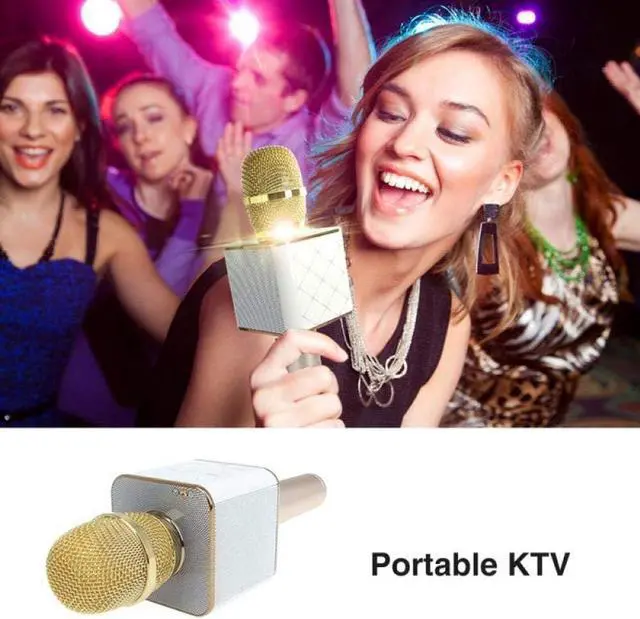 Alt view image 5 of 7 - Microphone Newest High Qulity for Q7 Handheled Ktv Karaoke Microphone Mic Speaker for Phone Pc