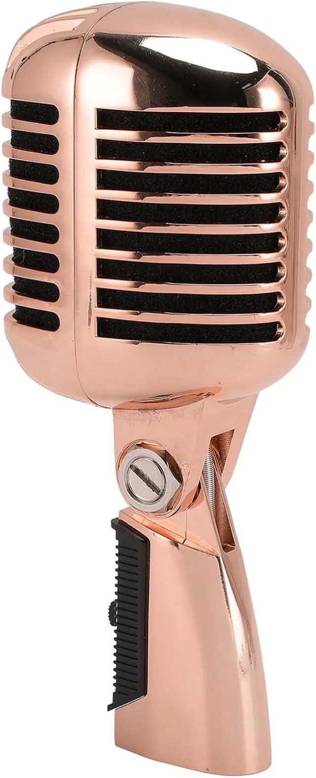 Main image of Bewinner Retro Dynamic Vocal Microphone - Professional Classic Microphone with Self Tensioning Rack, Old Vintage Cardioid Mic for Live Performance Karaoke (Rose Gold)
