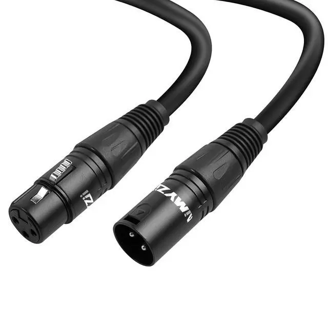 Alt view image 7 of 7 - XLR Cable Microphone Cable 100 Feet 2 Pack Premium Balanced Mic Cable Pure Copper Conductors Male to Female 3 Pin XLR Microphone Cable