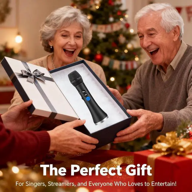 Alt view image 6 of 7 - YF79 Wireless Bluetooth Microphone, 20W Portable Karaoke Machine with 2 Mic Duet, 10H Playtime, HD Dynamic Mic for Live Streaming, Party, Home Karaoke, Compatible with iOS/Android Phones