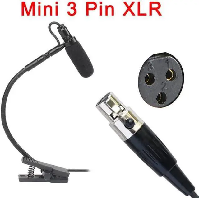 Alt view image 4 of 6 - IM80-SA Musical Instrument Microphone for Saxophone Condenser Gooseneck Mike for AKG Wireless Microphone Transmitter with Saxophone Clip