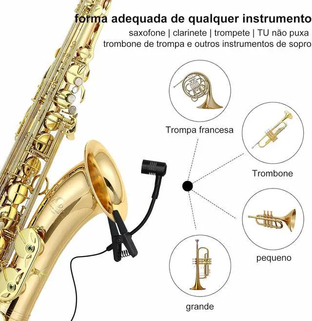 Alt view image 3 of 7 - Condenser Microphones, K8 Cardioid Pick-up Pattern Saxophone Microphone