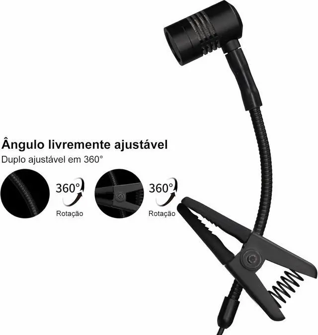 Alt view image 6 of 7 - Condenser Microphones, K8 Cardioid Pick-up Pattern Saxophone Microphone