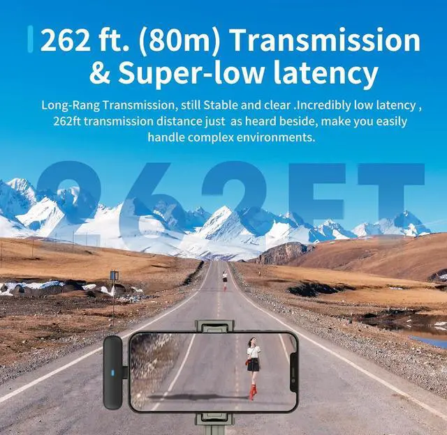 Alt view image 4 of 6 - Pro Wireless Lavalier Microphone for iPhone Android Camera - Mini Lapel Mic with Noise Cancelling - Clip-On Mics with Charging Case for YouTube Tiktok Live Stream Video Recording (PRO)