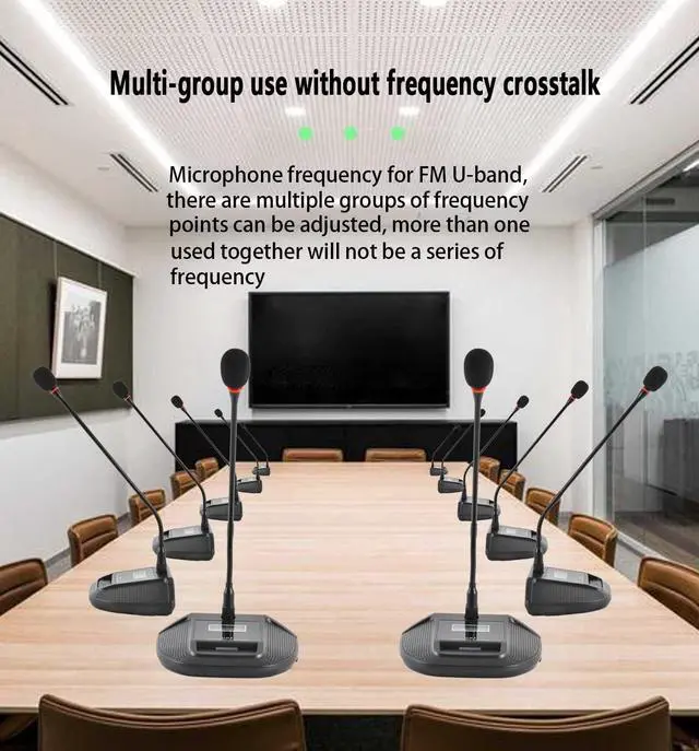 Alt view image 3 of 6 - Wireless Gooseneck Microphone for Desktop Conferencing,USB Receiver Distance up to 132 Feet,Plug-and-Play,Compatible with a Variety of System Software,Suitable for Skype,YouTube,Streaming