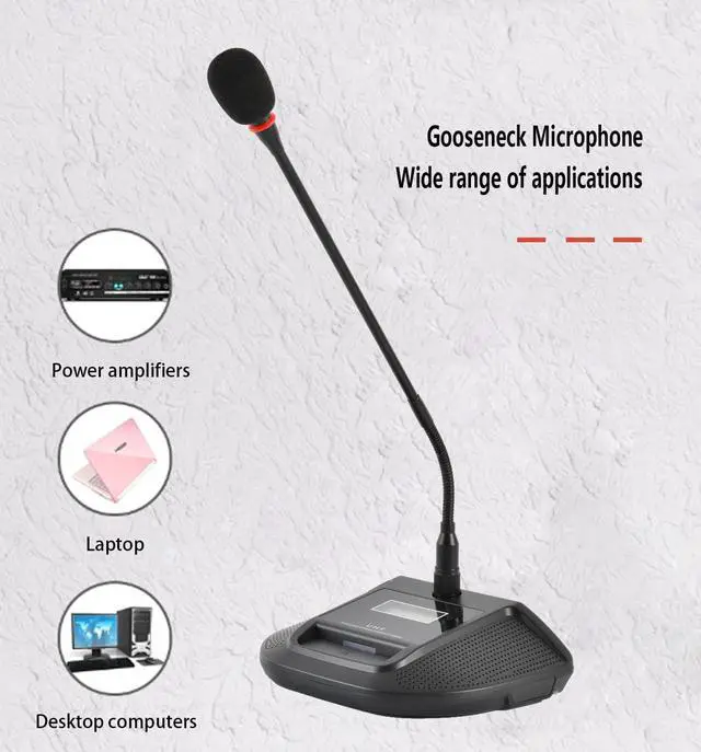 Alt view image 6 of 6 - Wireless Gooseneck Microphone for Desktop Conferencing,USB Receiver Distance up to 132 Feet,Plug-and-Play,Compatible with a Variety of System Software,Suitable for Skype,YouTube,Streaming