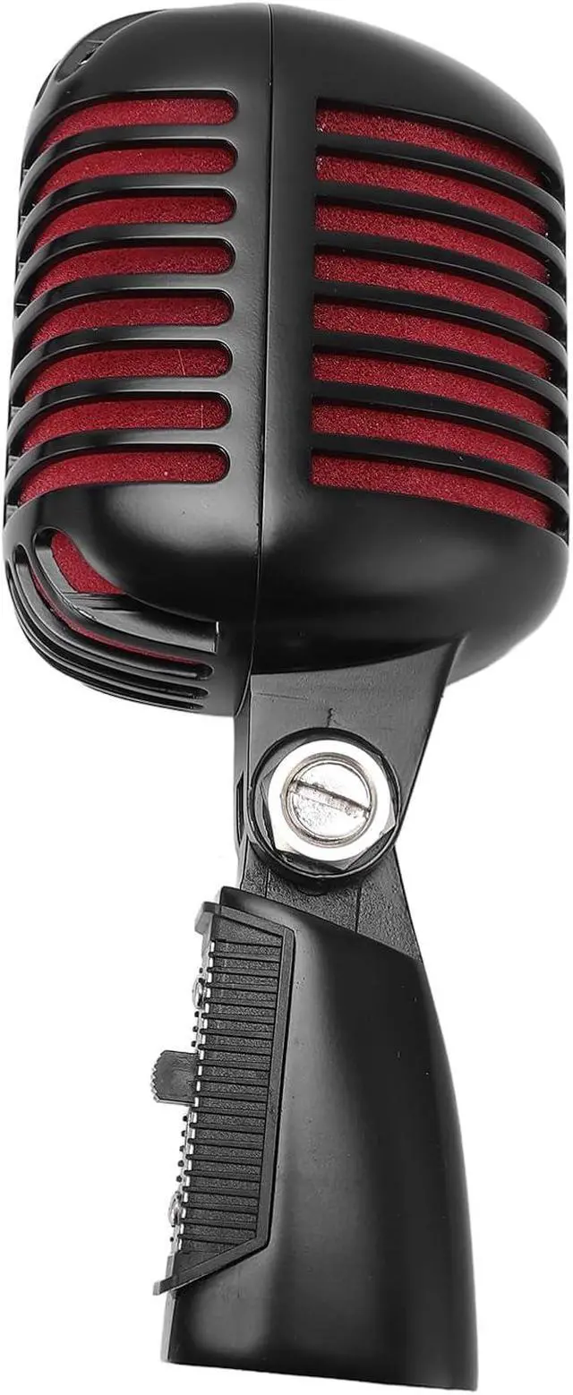 Alt view image 3 of 7 - Dpofirs Dynamic Microphone with Rugged Design and Cardioid Pickup - Studio Quality Sound for Live Performances and Singing, Plug and Play, Shockproof Structure (Black)