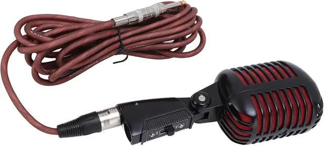 Alt view image 6 of 7 - Dpofirs Dynamic Microphone with Rugged Design and Cardioid Pickup - Studio Quality Sound for Live Performances and Singing, Plug and Play, Shockproof Structure (Black)