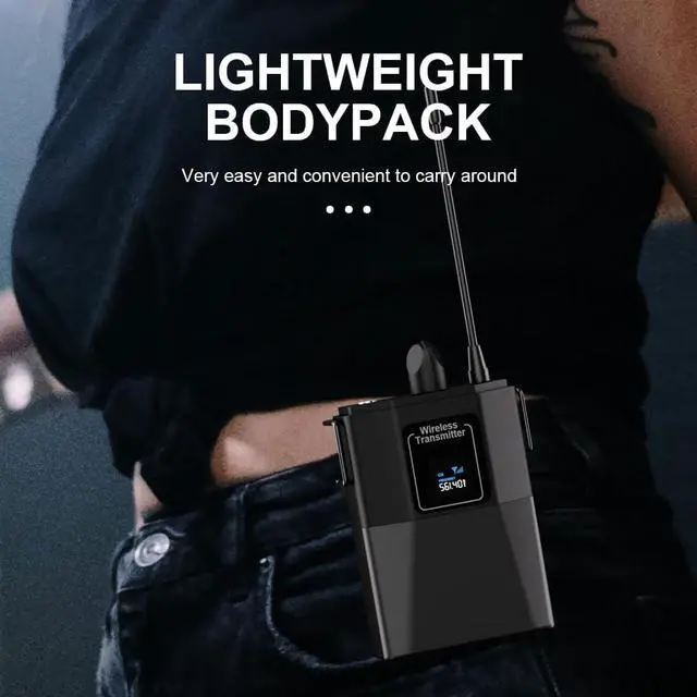 Alt view image 5 of 7 - ST-102 4-Channel Wireless Microphone System, UHF Wireless Microphone kit with 4 Bodypacks and 4 Headsets Mics, auto-scan, 200-foot Coverage, for Singing, Karaoke, DJs, Churches