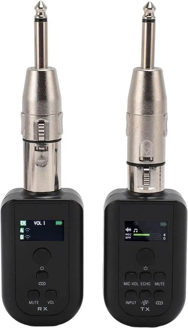 Main image of Microphone System, 2.4GHz XLR Transmitter and Receiver, USB C Rechargeable Microphone System for Dynamic Microphone Guitar Audio Mixer PA System