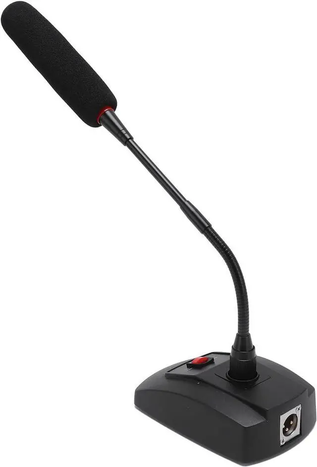 Main image of Gooseneck Condenser Microphone, Professional Sound Quality XLR Podium Microphone Indicator Light for Meeting for Lecture