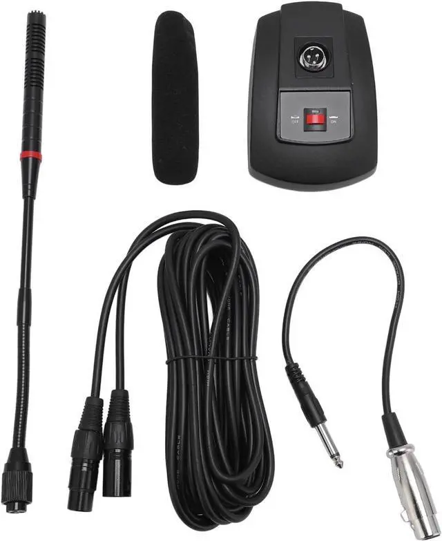 Main image of Gooseneck Condenser Microphone, XLR Desktop Mic, Cardioid Pickup Pattern for Clear Sound, Gooseneck with Foam Windscreen, Ideal for Lectures Meetings Conferences