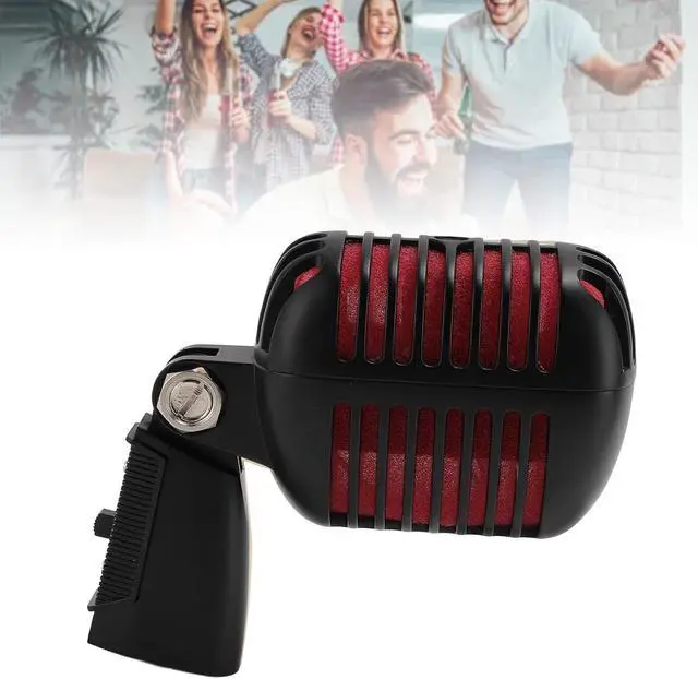 Alt view image 6 of 7 - Zopsc Vintage Dynamic Microphone, Classical Microphone Stage Performance Antique Microphone, Plug and Play. (Black)