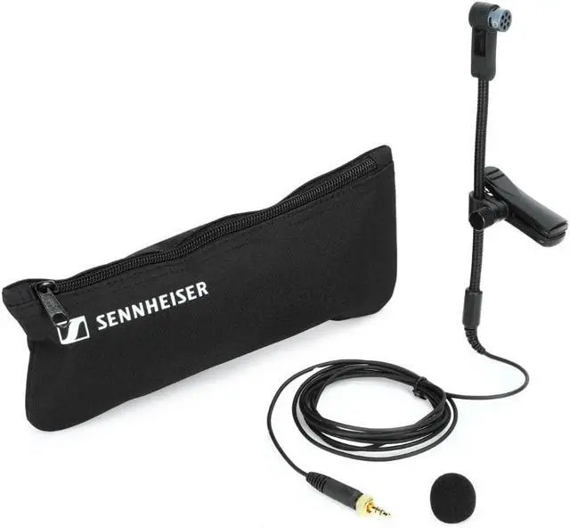 Alt view image 5 of 7 - Sennheiser E 908 B-EW Clip-on Cardioid Condenser Gooseneck Instrument Microphone for Saxophones Bundle w/Pig Hog PHM10 8mm Mic Cable Polishing Cloth