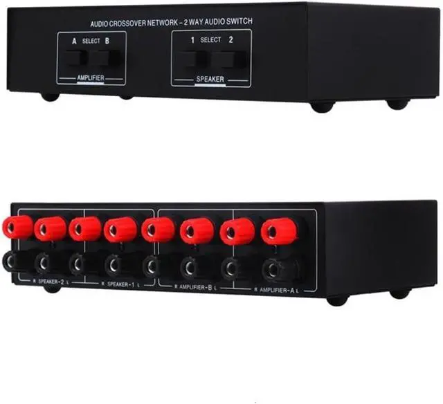 Alt view image 3 of 7 - 2 in 2 Out Passive Power Amplifier Speaker Selector Selection Switch 200W Each