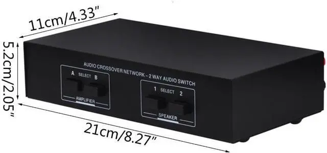 Alt view image 4 of 7 - 2 in 2 Out Passive Power Amplifier Speaker Selector Selection Switch 200W Each