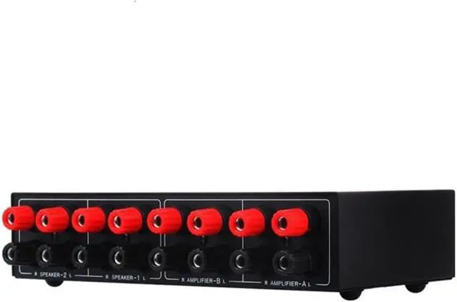 Alt view image 5 of 7 - 2 in 2 Out Passive Power Amplifier Speaker Selector Selection Switch 200W Each
