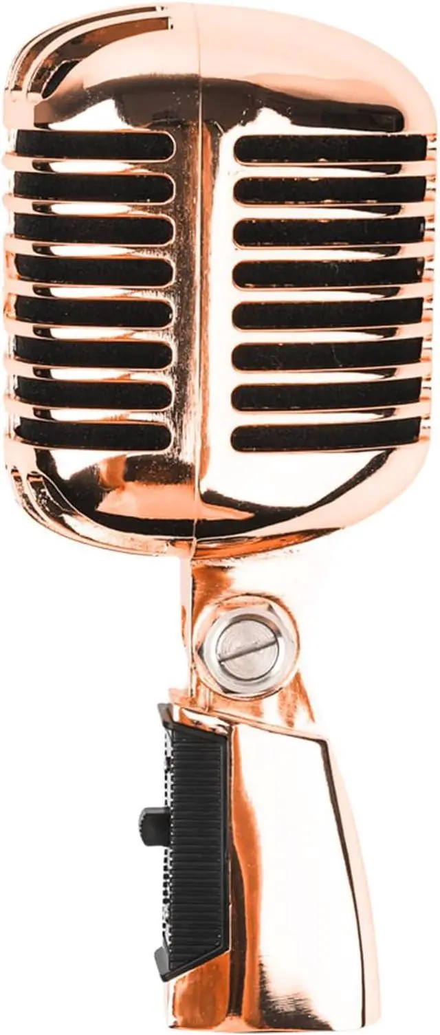 Alt view image 7 of 7 - Vintage Dynamic Vocal Microphone Antique Nostalgic Metal Appearance for Stage Performances and Singing