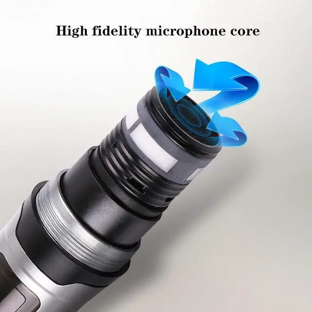 Alt view image 5 of 7 - Microphone Dual Wireless Microphones for Karaoke, Speech, Meeting, Party, Stage UHF Rechargeable Wireless Microphone System with Dual Antennas and LCD Display Handheld Microphone