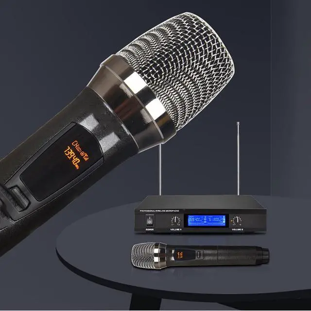 Alt view image 5 of 7 - Microphone UHF Rechargeable Wireless Microphone System Karaoke Microphone Wireless Mic with Receiver Box Professional Cardioid Dynamic Handheld Microphone Handheld Microphone
