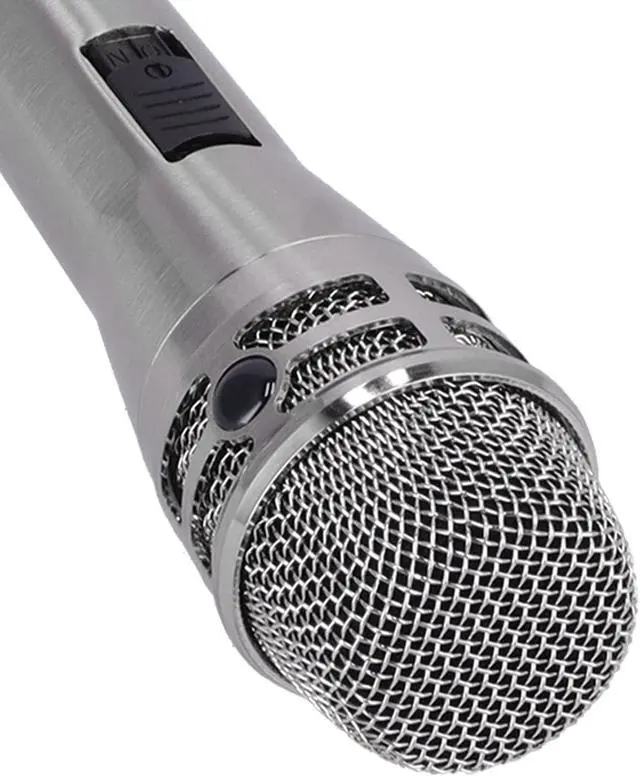 Alt view image 5 of 7 - mic Cardioid Phone, Wired Handheld Mic for Karaoke Singing, phoneh Head Pickup for Home oor S Speech, Includes (Silver)