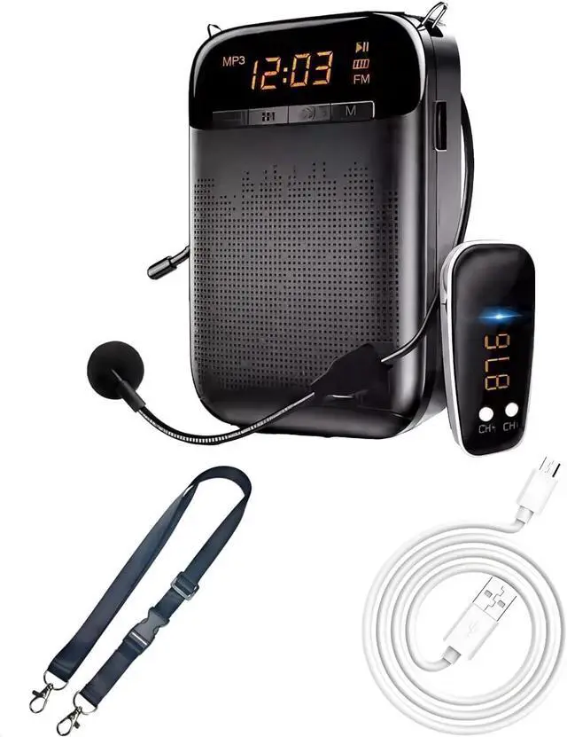 Main image of Generic S588 Classroom Microphone, Wireless & Wired Voice Amplifier for Teachers, 5.0, 12-Hour Battery, 1000 Sq. Ft. Coverage, Portable, Black & Gold Options